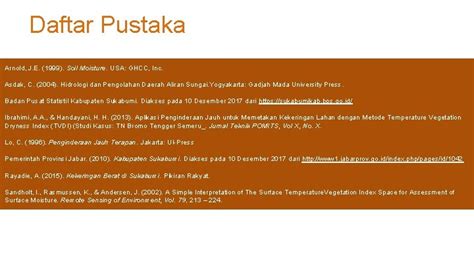 Analisis Kelembapan Hutan Berdasarkan Temperature Vegetation Dryness Index