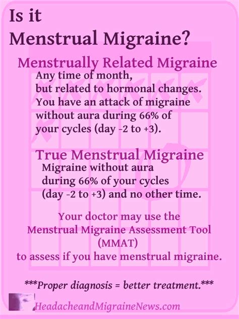 Do You Have Menstrual Migraine Headache And Migraine News