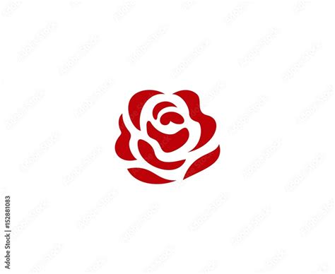 Rose logo Stock Vector | Adobe Stock