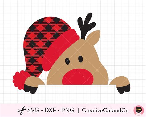 Buffalo Plaid Reindeer Svg Sublimation Png Christmas Reindeer Name