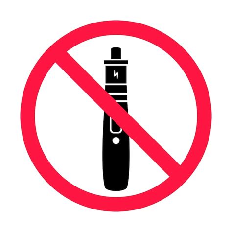 Premium Vector No Vaping Sign Red Forbidden Circle Sign Icon Isolated