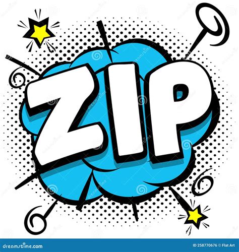 Zip Comic Bright Template With Speech Bubbles On Colorful Frames Stock