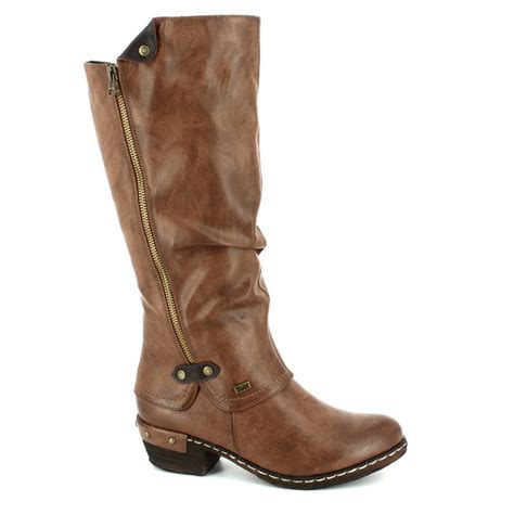 Rieker 93655 26 Brown Womens Knee High Boots