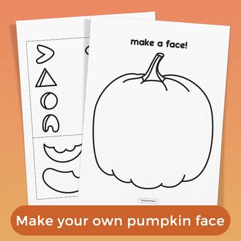 Halloween Make a Pumpkin Face Coloring Activity Sheet by papermelon