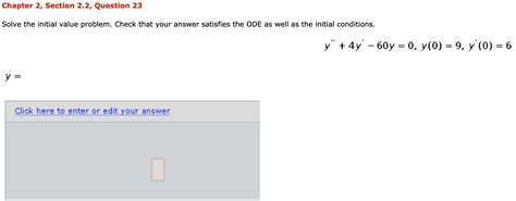 Solved Chapter 2, Section 2.2, Question 23 Solve the initial | Chegg.com 