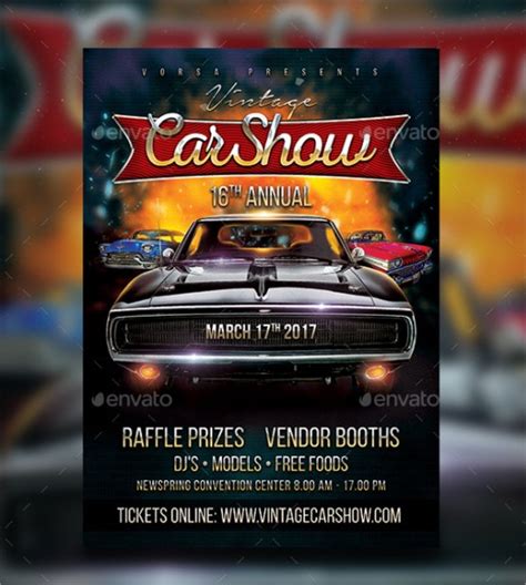 Car Show Flyer Template 25 Free And Premium Download