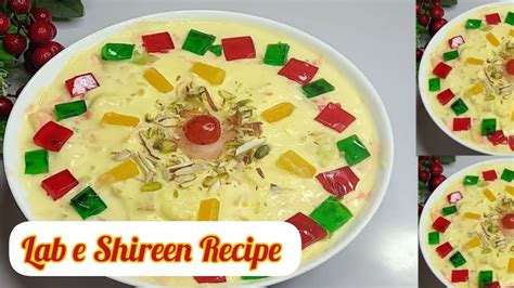 Eid Special Lab E Shireen Recipe Custard Dessert Recipe Colored