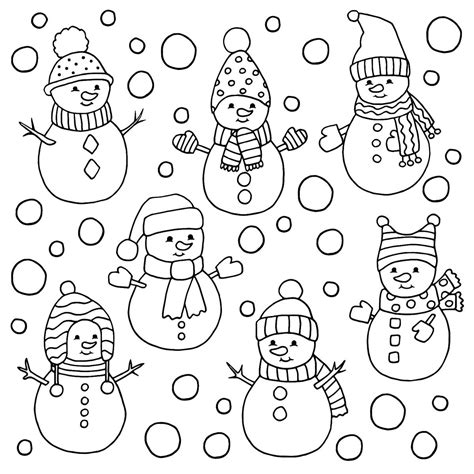 Printable Snowman Coloring Pages For Kids Coloring Pages