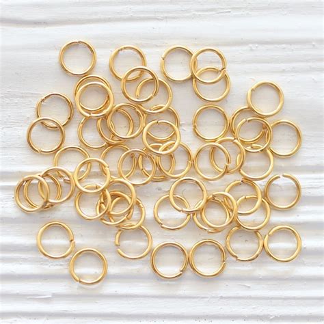 200pc 6mm Open Jump Rings 24K Gold Plated Jump Rings For Jewelry Jump