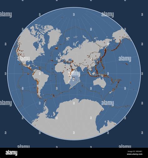 Placa Tect Nica Somaliana En El Mapa De Contorno S Lido En La