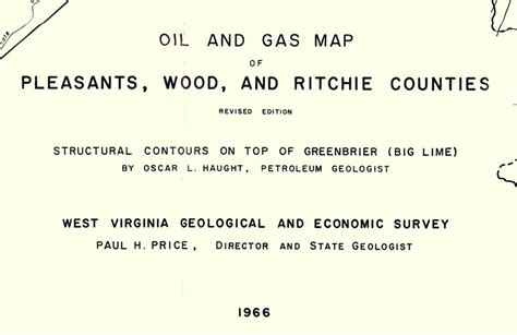 Oil And Gas Well Map Of Pleasants Wood And Ritchie County Etsy