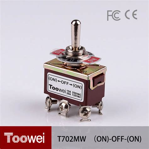 T702mw Toowei 6p On Off On Double Momentary Toggle Switch Screw