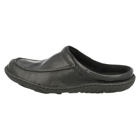 Mens Clarks Leather Mule Slippers Kite Vasa Ebay