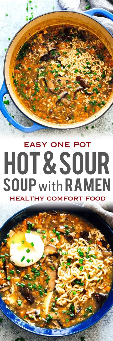 Chinese Hot And Sour Soup With Ramen One Pot Comfort Food
