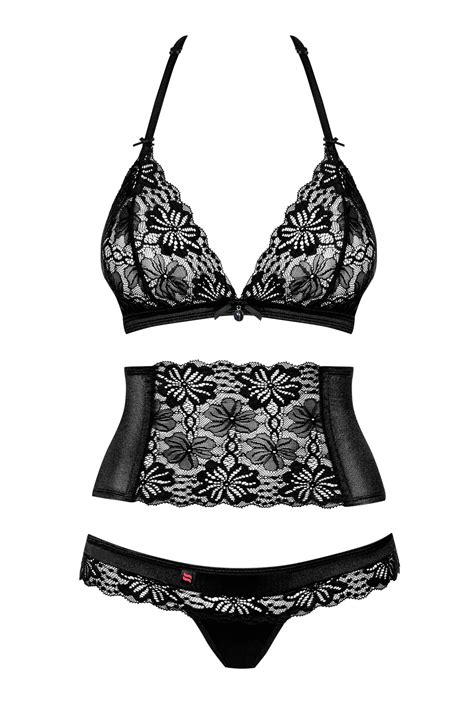 Conjunto De Lingerie Suti Espartilho E Tanga Os Womanizher