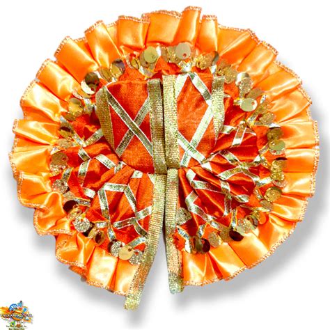 Buy Brij Sugandha Orange Full Mandir Poshak Set For Laddu Gopal Devi