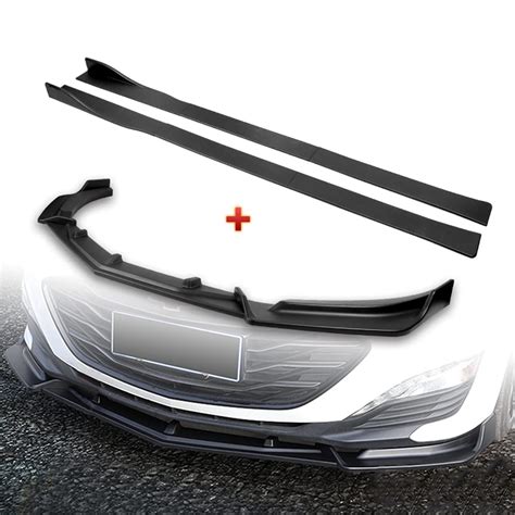 Buy Q1 Tech 9 Piece Front Bumper Body Kit Lip And Side Skirt Extensions Diffuser Set Compatible