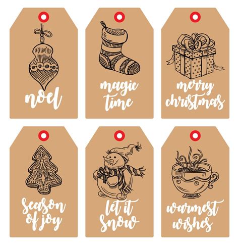 Printable Blank Christmas Gift Tag Sticker Printable JD