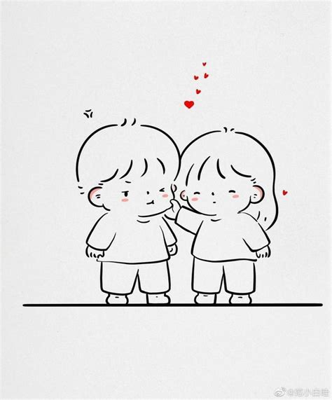 Cute Drawing | Dibujos románticos sencillos, Dibujos de amor de pareja ...