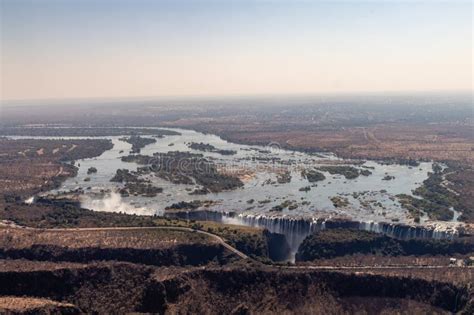 Aerial View of Victoria Falls Stock Image - Image of rock, nature ...