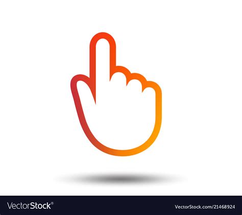 Hand cursor sign icon pointer symbol Royalty Free Vector