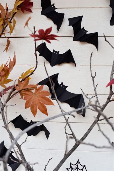 flying-bats-decorations-for-halloween-at-a-haunted-forest-halloween ...