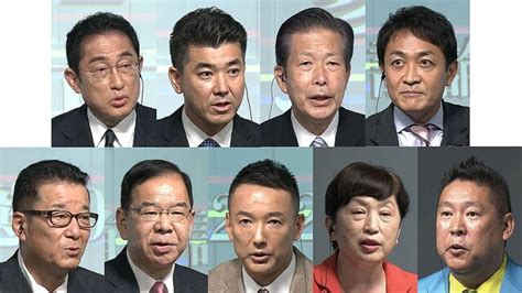 【画像】参院選前に9党首がネット討論会 物価高騰対策などで論戦 ライブドアニュース