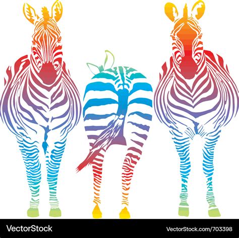 Rainbow Zebra Royalty Free Vector Image Vectorstock