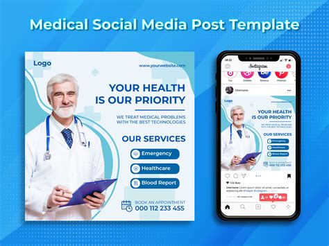 Medical Social Media Design Templates Instagram Post Design By