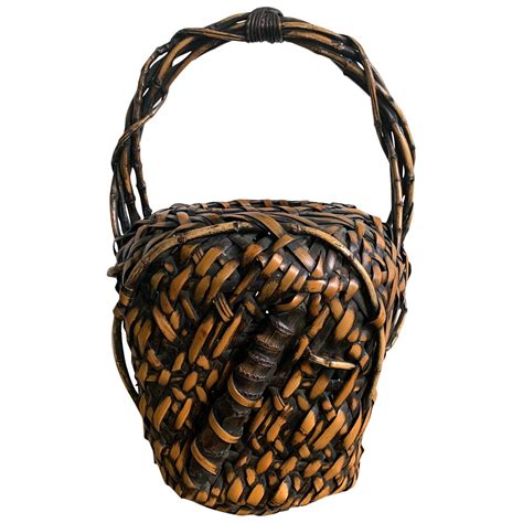 Antique Japanese Bamboo Kimono Storage Basket For Sale At 1stdibs