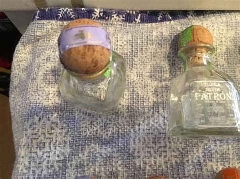 Huge lot of 20 Patron Tequila Mini Bottles 50ml EMPTY w/corks | #1982191328