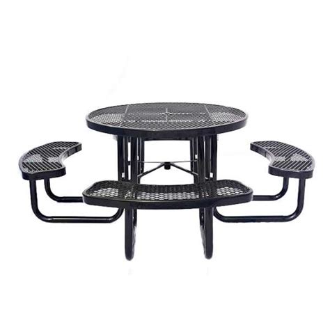 Quick Ship Round Portable Commercial Picnic Table Outdoorsiness