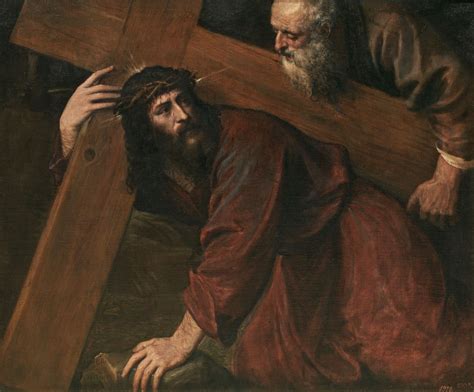 Tiziano Cristo Camino Del Calvario Leo Sobre Lienzo X