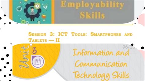 ICT Tools Smartphones And Tablets Part 2 Unit 3 Session 3