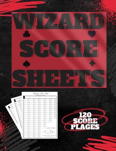 Wizard Score Sheets Wizard Card Game Score Pads For Scorekeeping