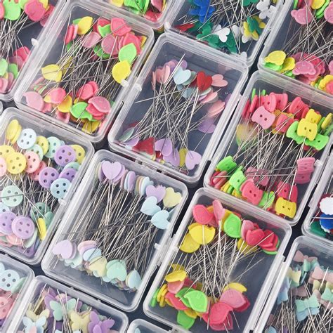 50 100pcs Dressmaking Pins Sewing Embroidery Patchwork Tools