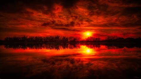 Download Nature Sunset Hd Wallpaper