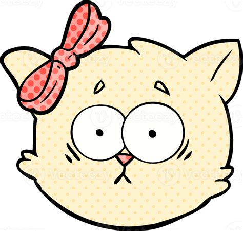 Worried Cartoon Cat Face Png