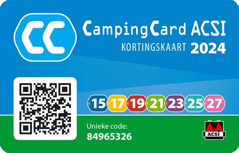 Nieuw Digitale Campingcard Acsi Kortingskaart