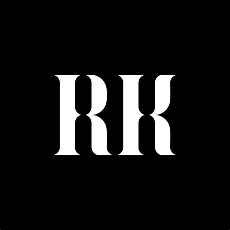 RK R K Letter Logo Design Initial Letter RK Uppercase Monogram Logo