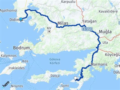 Ayd N Didim Bozburun Marmaris Mu La Aras Ka Km Yol Tarifi