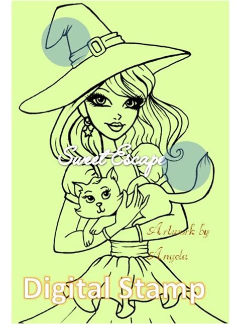 Witch Digital Stamp