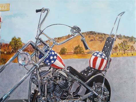 Motorcycle Art Original Acrylic Painting on Canvas Harley | Etsy