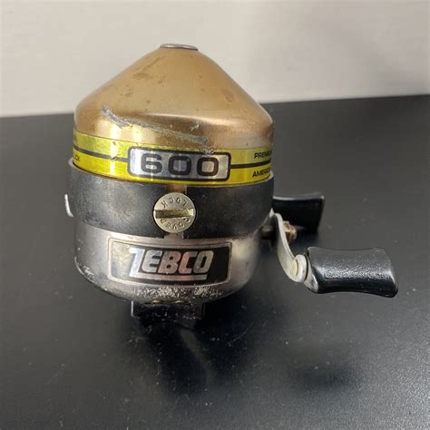 Vintage Zebco 600 Spin Casting Reel Gold And Black Model MADE IN USA