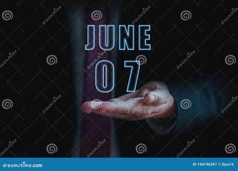 June 7th Day 7 Of Month Announcement Of Date Of Business Meeting Or