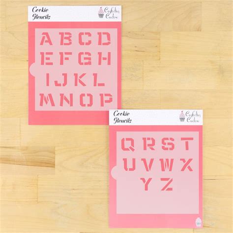 Monogram Letters Cookie Stencils – Confection Couture Stencils