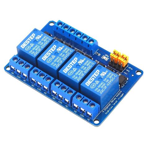 33v 4 Channel Relay Module High And Low Level Trigger Dual Optocoupler