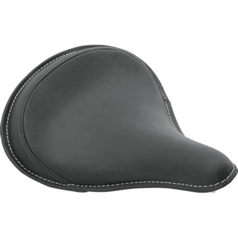 Sella Monoposto Grande In Pelle Nera Bianca A Molle Kit Harley Davidson