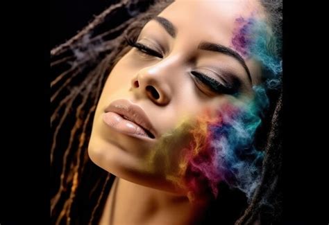 Premium Ai Image African American Women With Pride Color Face Paint