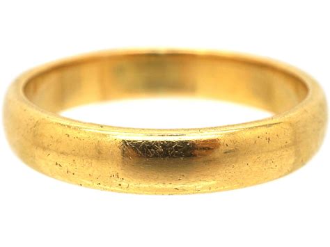 18ct Gold Wedding Ring Made In 1920 112U The Antique Jewellery Company